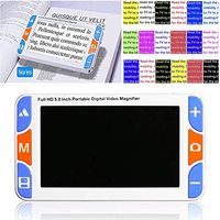 JIN 5 Inch Digital Aid Magnifier 3 Million HD Dual Lens Handheld Portable Electronic Reading Aid Far and Near Use Ideal Eyesight Tool for Writing Viewing Books at Night