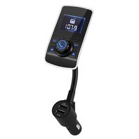 FM Transmitter Wireless Bluetooth FM Transmitter Car Kit Radio Receiver with 5V/2.1A USB Charger Output Support USB Flash Driver and Micro SD Card AUX Output and Input (HY68)