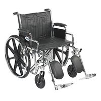 Drive Sentra EC Heavy Duty Wheelchair, Detachable Desk Arms, Elevating Leg Rests, 22" Seat, Model - STD22ECDDA-ELR