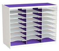 Paperflow Master Literature Organizer, 24 Compartment White/Purple (802.13.19)