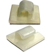 3/4" Adhesive Backed Wire Clips - 50 Pieces - Color: Natural