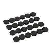 Bullseye Office Magnets (24 Pack) - Black Round, Refrigerator Magnets - Perfect as Whiteboards, Lockers, or Fridge Magnets [Black]