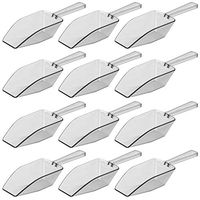 Clear Mini Plastic Acrylic Scoops 12 Pcs | 5.5” Kitchen Scoop | Wedding Desserts | Candy Buffet, Ice Cream, Protein Powders, Coffee, Tea, Flour (12 Pack, 5.5")