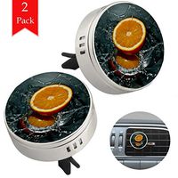 Beads Of Oranges 2 pcs silver Car Essential Oil Diffuser Vent Clip Aromatherapy Diffuser Locket Air Freshener with 4 Refill Pads 1.33x1.83in