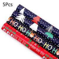 5pc Christmas Gift Wrapping Paper Bundle Cartoon Pattern Packing Paper Party Supplies