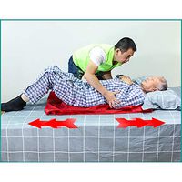 FUSHDIA Bed Positioning Transfer Sheet,Durable Lifting Sling Pad,Lightweight Transfer Board to Turning Hemiplegia,Stoke,Bedridden Patients in Bed(Blue,FYH191) (51.2" x 27.5"(130 * 70cm))