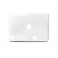 (2X) StickAny Laptop Series Hockey Shot Goalie Sticker for MacBook Pro, Chromebook, Surface Pro, and More (White)