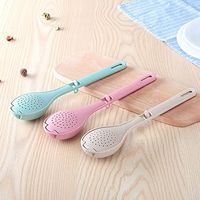 Fiesta Condiment Boiled Soup Multi-Function Cooking Long Handle Spoon Food Grade HomeTableware: United States, Pink