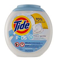 Tide PODS Free & Gentle, Liquid Laundry Detergent Pacs, 72 count