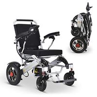 2020 Model Wide Seats Fold & Travel Lightweight Wheelchair Motor Motorized Wheelchairs Electric Silla De Ruedas Power Wheelchair Power Scooter Aviation Travel Safe Heavy Duty Mobility Aids Chair