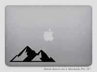 Black Mountains Macbook Decal or Car Decal - Removable Vinyl Sticker Skin for Apple Macbook Pro Air Mac Laptop G006K