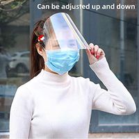 2 Pcs Face Shield Protect Eyes and Face with Protective Clear Film Elastic Band (A78104BAWC)