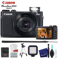 Canon PowerShot G9 X Mark II Digital Camera (Black) with Screen Protector, LED Light, Tripod and Cleaning Kit