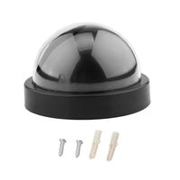 Dummy Dome Security CCTV Camera,Black Plastic Smart Indoor/Outdoor Dummy Home Dome Fake CCTV Security Camera with Flashing Red LED Light CA-05