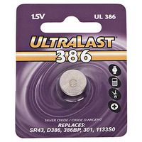 UltraLast #386 Silver Oxide Battery