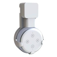 Echo Dot Wall Mount Hanger Stand for Dot 3nd Generation Case Hardware Brackets Hanger Stand Holder Compact Plug in Kitchens Bathroom (3rd gen White)