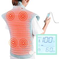 INNObeta Electric Heating Pad for Back Pain, for Cramps Relief, 6 Heating Levels, 30/60/90 mins Auto-Off, Large Heating Pad with Adjustable Strap for Neck, Shoulders & Waist, 24" x 33"