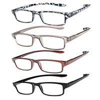 4 Pairs Southern Seas Extra Long 15cm Arms Reading Glasses +1.50 (1 Pair per Colour)