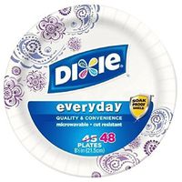 Dixie Everyday Printed Plates, 8.5 Inch - 48 Count (Pack of 2) by Dixie Consumer Products