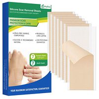 MayBeau Silicone Scar Sheets, 7 PCS Sheets (7 Month Supply) Medical Silicone Scar Patch for Soften and Flattens Old & New Scars on Keloid Surgery Injury Burns Acne C-Section Scars and More (5.9"×2.3")