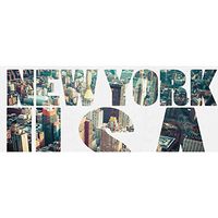 INTERESTPRINT Manhattan Skyline at Sunset 58"x 23" Gift Wrapping Paper Perfect for Gift Bags, DIY Crafts, Holidays - 5 Rolls