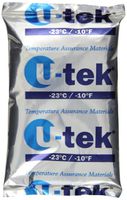 ThermoSafe U-tek 432 Phase Change Material Gel, -23°C Temperature, 6" L x 4" W x 0.75" H (Case of 36)