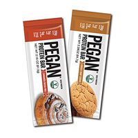 Julian Bakery Pegan Thin Protein Bar | Variety Pack | Cinnamon Raisin Roll & Ginger Snap Cookie | 2 Flavors | 20g Protein | Vegan/Paleo | 12 Bars
