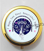 BlackKey I Hope You Feel Beautiful Today 3-Compartment Decorative Pocket Gift Box Case Organizer for Pill, Color 2 -685