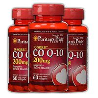 Puritan's Pride Q-Sorb Co Q-10 200 mg-60 Rapid Release Softgels - Pack of 3