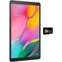 Samsung Galaxy Tab A 10.1" (2019, WiFi + Cellular) Full HD Corner-to-Corner Display, 32GB 4G LTE Tablet & Phone (Makes Calls) GSM Unlocked SM-T515, International Model (32GB + 64GB SD Bundle, Silver)