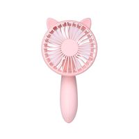 FuriGer Mini Handheld Fan, Personal Portable Fan with USB Rechargeable Battery Operated Cooling Folding Electric Fan 2 Modes for Office Room Outdoor Household Traveling - Pink