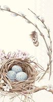 Ideal Home Range 48 Count 3-Ply Paper Guest Towel Dinner Buffet Napkins, Bird's Nest with Eggs