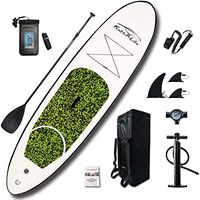 FEATH-R-LITE Inflatable 10'×30"×6" Ultra-Light (17.6lbs) SUP for All Skill Levels Everything Included with Stand Up Paddle Board, Adj Paddle, Pump, ISUP Travel Backpack, Leash, Waterproof Bag