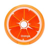 Jocestyle Portable 7 Day Medicine Container Holder Box Small Weekly Pill Storage Case Daily Pill Organizer for Outdoor Travel (02 Orange)