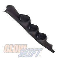 GlowShift Black Triple Pillar Gauge Pod for 1995-1998 Chevrolet Chevy C/K 2500 3500 - ABS Plastic - Mounts (3) 2-1/16" (52mm) Gauges to Truck's A-Pillar
