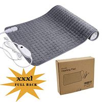 Electric Heating Pad for Back Pain Relief Cramps Relief, 17.7"x 33.5" XXXL Extra Large Heating Pad SoftTouch with Time Settings, Auto Shut-Off, Fast-Heating, Ultra-Soft Heat Therapy, Machine-Washable