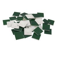 3mm Width Hole Self-Adhesive Cable Tie Mount Base Green White 100Pcs