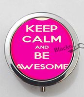 BlackKey Keep Calm and Stay Be Awesome 3-Compartment Decorative Pocket Gift Box Case Organizer for Pill, Color 1 -1076