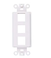 Tricom Quickport Decora Wall Plate Keystone Insert (100 Pack, 3 Port)
