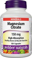Webber Naturalsﾮ Magnesium Citrates High Absorption 150 mg 120 Capsules