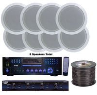 Pyle KTHSP85DV 4 Room Home In-Ceiling Speakers W/DVD/MP3 Amp System