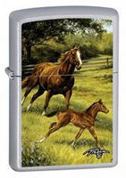 Zippo Linda Picken's Horses Pocket Lighter