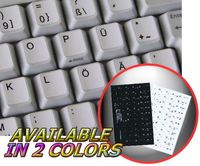 GERMAN NON-TRANSPARENT KEYBOARD STICKER ON WHITE BACKGROUND