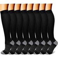 Copper Compression Socks (8 Pairs) 15-20 mmHg is BEST Graduated Athletic & Medical for Men & Women Running Travel Nurses Pregnant - Boost Performance, Blood Circulation & Recovery (S/M,Multicolour 05)