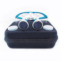 Inmedy 3.5X420mm Binocular Eyeglasses Dental Surgical Medical Binocular Loupe Magnifier (Blue)