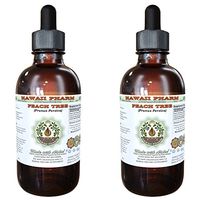 Peach Leaf Alcohol-Free Liquid Extract, Peach Leaf (Prunus persica) Dried Leaf Glycerite Natural Herbal Supplement, Hawaii Pharm, USA 2x4 fl.oz