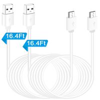 SIOCEN 2 Pack 16.4FT USB Power Extension Cable for Wyze Cam Pan,WyzeCam,Kasa Cam,YI Dome Home Camera,Oculus Go,Furbo Dog,Nest Cam,Blink,Cloud Camera,Durable Charging Cord for Home Security Camera