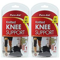 Pure-Aid Knitted Knee Support (SM-MED) (Pack of 2)
