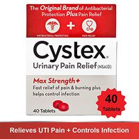 Cystex Urinary Pain Relief Tablets | Fast UTI Treatment | Controls Frequent Urination | Keeps Urinary Tract Infection from Worsening | 40 Tablets | Pack of 1