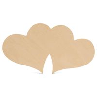 Wooden Hearts Valentines Day Decorations, Wooden Romantic Love Décor, Double Heart Wood Cutout, 12 Inches, Pack of 3, by Woodpeckers